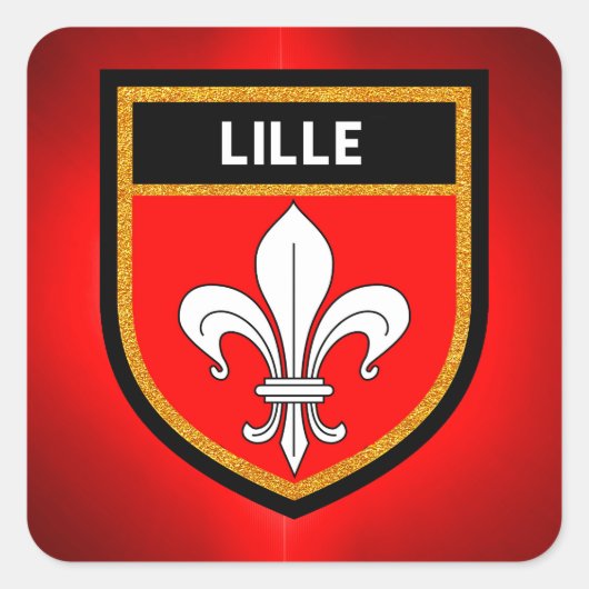 Lille Flag Vierkante Sticker (Voorkant)