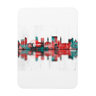 Lille France Skyline Magneet