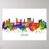 Lille France Skyline Poster (Voorkant)