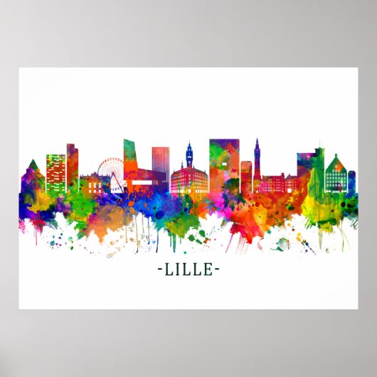 Lille France Skyline Poster (Voorkant)
