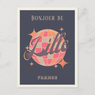 Lille Frankrijk bonjour retro  Briefkaart