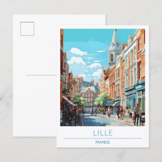 Lille Frankrijk Vintage Travel Briefkaart