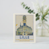 Lille iconic building Illustrator Frankrijk Briefkaart (Staand voorkant)