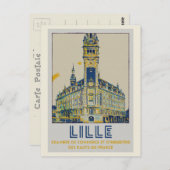 Lille iconic building Illustrator Frankrijk Briefkaart (Voorkant / Achterkant)