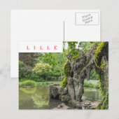 Lille Jardin Vauban grotto uitzicht briefkaart (Voorkant / Achterkant)
