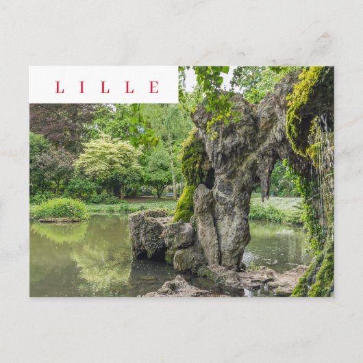 Lille Jardin Vauban grotto uitzicht briefkaart (Voorkant)