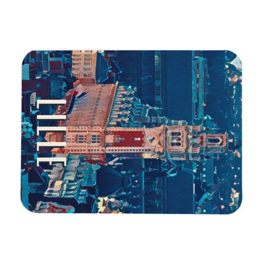 Lille Photo Vintage Magneet (Horizontaal)