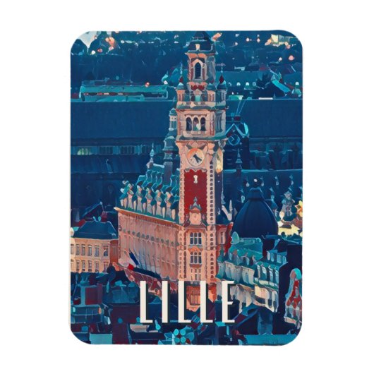 Lille Photo Vintage Magneet (Verticaal)