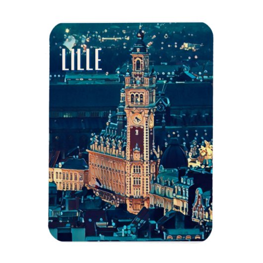 Lille Photo Vintage Magneet (Verticaal)