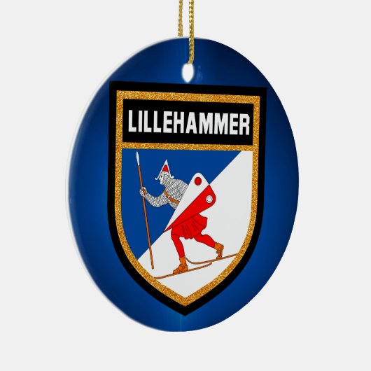 Lillehammer Flag Keramisch Ornament (Rechts)