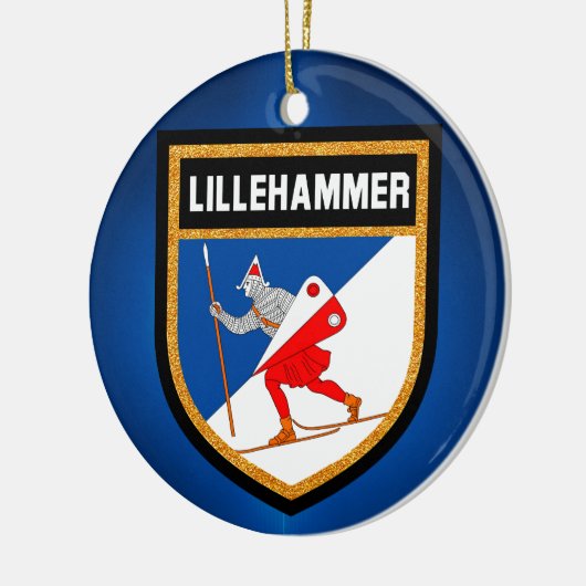 Lillehammer Flag Keramisch Ornament (Links)