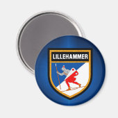 Lillehammer Flag Magneet (Voorkant / Achterkant)