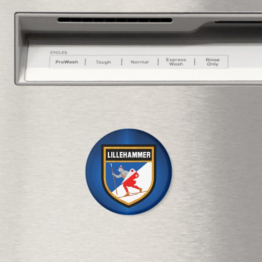 Lillehammer Flag Magneet (Insitu (Vaatwasser))