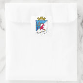 Lillehammer Noorwegen Coat of Arms Heraldry Vierkante Sticker (Tas)