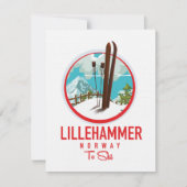 Lillehammer Noorwegen Ski logo (Voorkant)