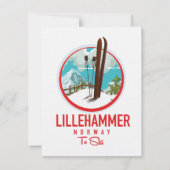 Lillehammer Noorwegen Ski logo (Achterkant)
