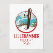 Lillehammer Noorwegen Ski logo Briefkaart (Voorkant)
