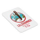 Lillehammer Noorwegen Ski logo Magneet (Rechterzijde)