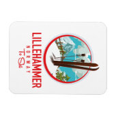 Lillehammer Noorwegen Ski logo Magneet (Horizontaal)