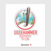 Lillehammer Noorwegen Ski logo Sticker (Vel)