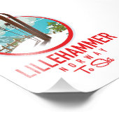 Lillehammer Norway Ski logo Foto Afdruk (Hoek)