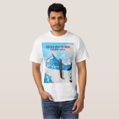 Lillehammer Norway Ski poster. T-shirt (Voorkant volledig)