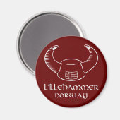 Lillehammer Norway Viking Pet Magneet (Voorkant / Achterkant)
