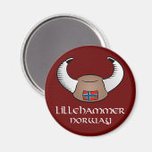 Lillehammer Norway Viking Pet Magneet (Voorkant / Achterkant)