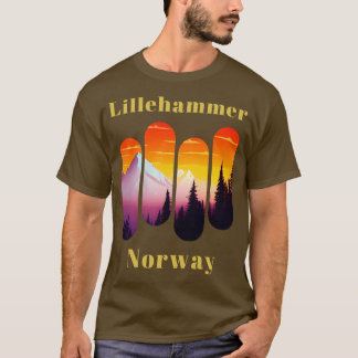 Lillehammer ski Noorwegen T-shirt