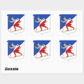 Lillehammer wapenschild vierkante sticker (Vel)