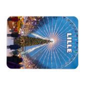 Lille's Festive Glow: A Magical Christmas Market Magneet (Horizontaal)