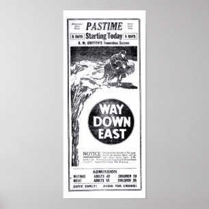 Lillian Gish Richard Barthelchaotische stomme film Poster