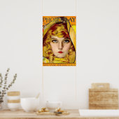 Lillian Gish Silent Film Star Vintage Poster (Keuken)