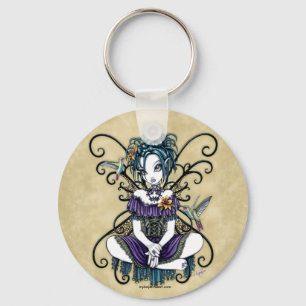 "Lillian" Gothic Hummingbird Fairy Art Sleutelhang Sleutelhanger