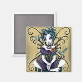 "Lillian" Gotische kolibrie Fairy Art Magnet (Voorkant / Achterkant)