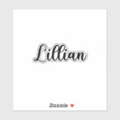 Lillian Naam - Handgeschreven kalligrafie Sticker (Vel)