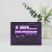 Lillian Name Vorname lila Postkarte Geburtstag Briefkaart (Staand voorkant)