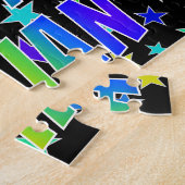 "LILLIAN" voornaam, geun "HAPPY BIRTHDAY" Legpuzzel (Zijkant)