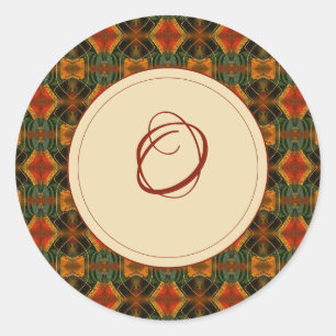 Lillian w/ Initiaal Envelope Seal Ronde Sticker