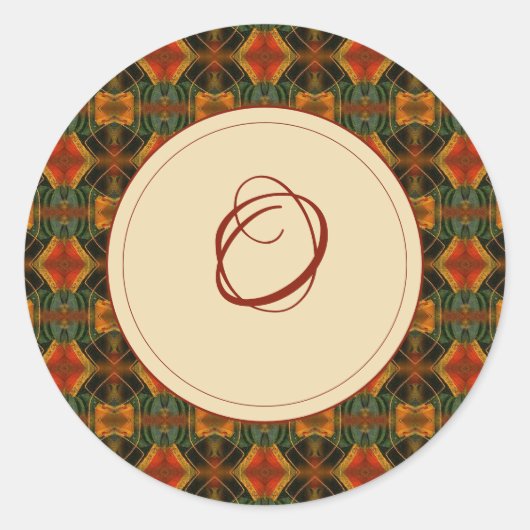 Lillian w/ Initiaal Envelope Seal Ronde Sticker (Voorkant)