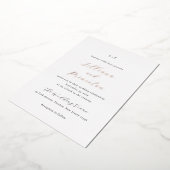 Lilliana Elegant Modern Wedding Folie Uitnodiging (Gedraaid)