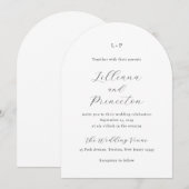 Lilliana Elegant Modern Wedding Kaart (Voorkant / Achterkant)