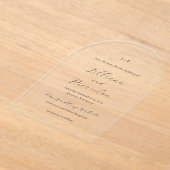 Lilliana Elegant Modern Wedding Save the Date Acryl Uitnodigingen (Laagn)