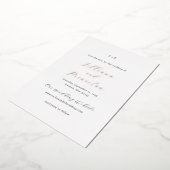 Lilliana Elegant Modern Wedding Save the Date Folie Uitnodiging (Gedraaid)