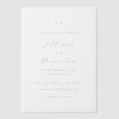 Lilliana Elegant Modern Wedding Save the Date Vellum Uitnodigingen (Voorkant)