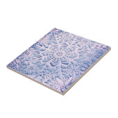 Lillian's Baby Blue Snowflake Sangria Tile Tegeltje (Zijkant)