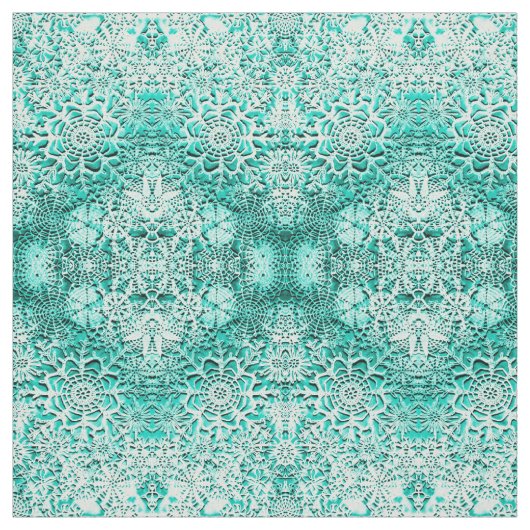 Lillian's Emerald Green Snowflakes Stof (Swatch)
