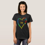 Lillie autism awareness heart puzzle idea 2020 t-shirt (Voorkant volledig)