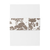 LILLIE Elegante Mocha Bruine bruiloft Uitnodigingen Wikkel (Achterkant Voorbeeld)