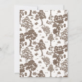 LILLIE Elegante Mocha Bruine Huwelijksuitnodiging Kaart (Achterkant)